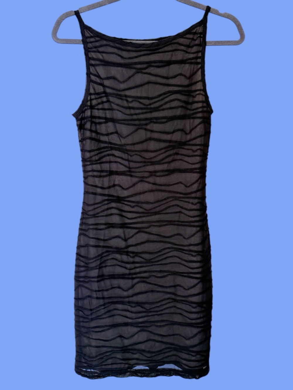 Vintage 90s slinky mesh mini dress